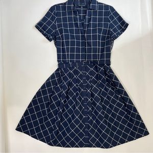 Brooks Brothers Button Down navy blue Dress